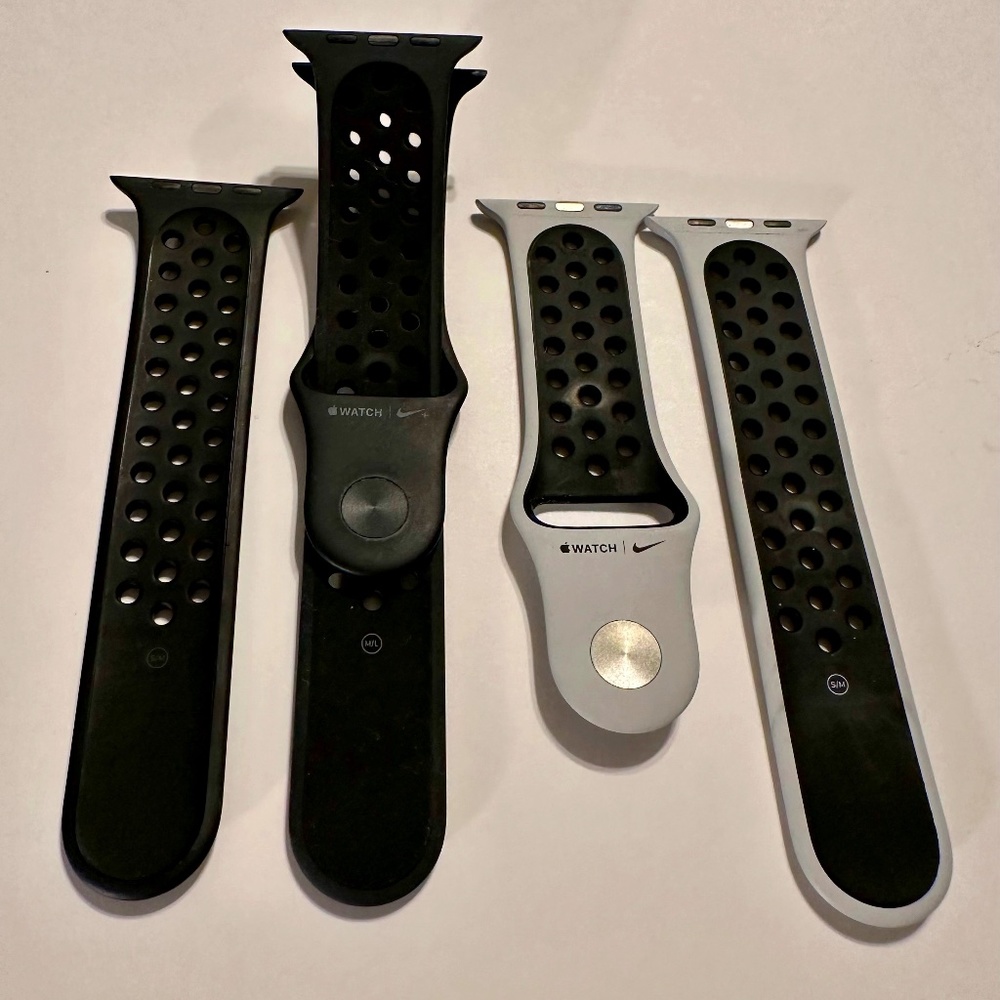 Apple Nike and Active Pro Silicone Bands Bundle S/M and M/L 44 mm